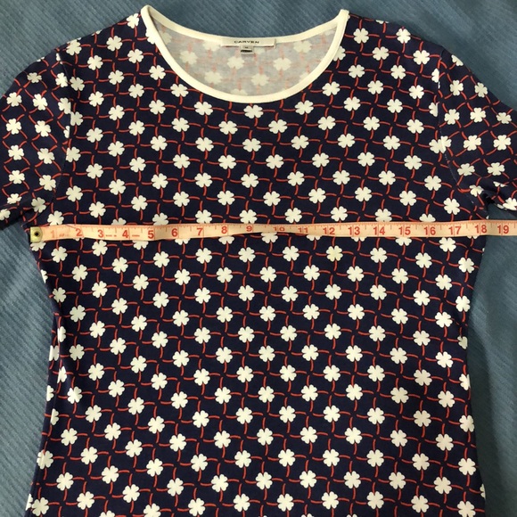 Carven Floral Print T-Shirt Mini Babydoll Dress Medium - Picture 8 of 10